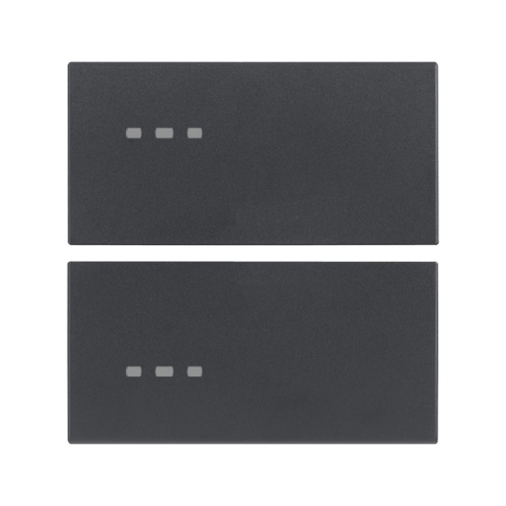 20752 Два лицеви панела за бутон Eikon, 2М, за персонализиране, grey, Vimar_small