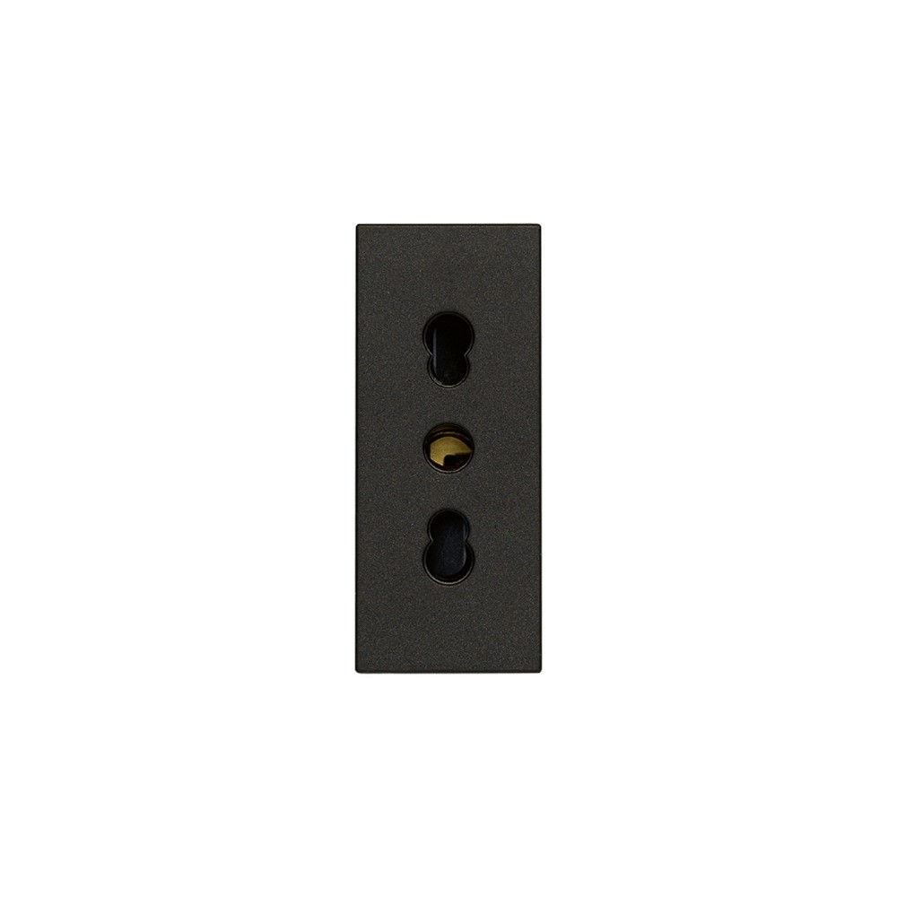 30203.G Контакт SICURY Linea, 2P+E 16A P17/11 250 V~, ит. стандарт, детска защита, 1М, Black, Vimar