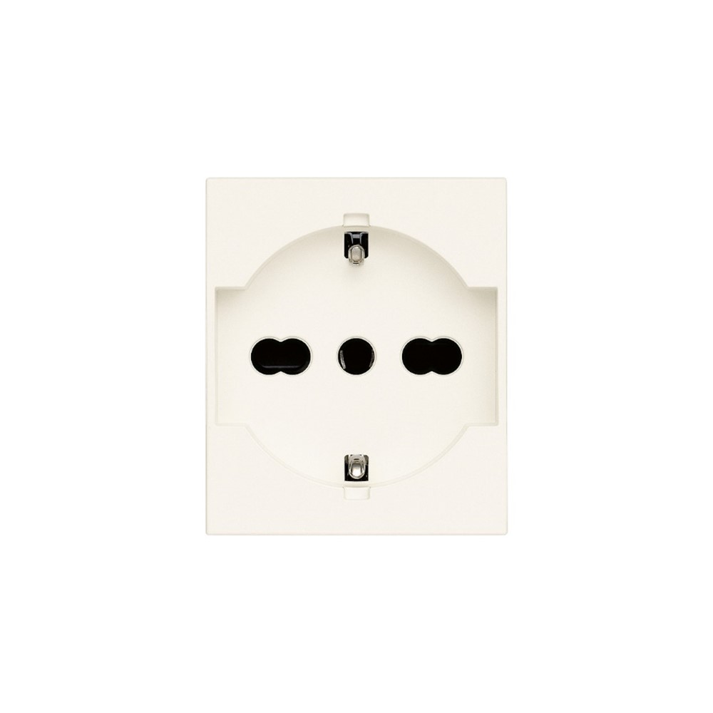 30210.B Контакт SICURY Linea, 2P+E 16A P40 250 V~, унив. стандарт, с детска защита, 2М, White, Vimar