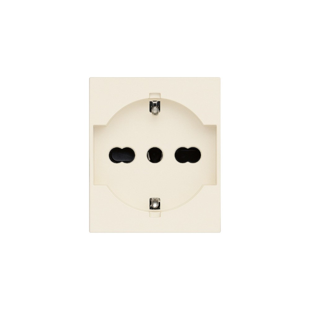 30210.C Контакт SICURY Linea, 2P+E 16A P40 250 V~, унив.стандарт, детска защита, 2М, Canvas, Vimar