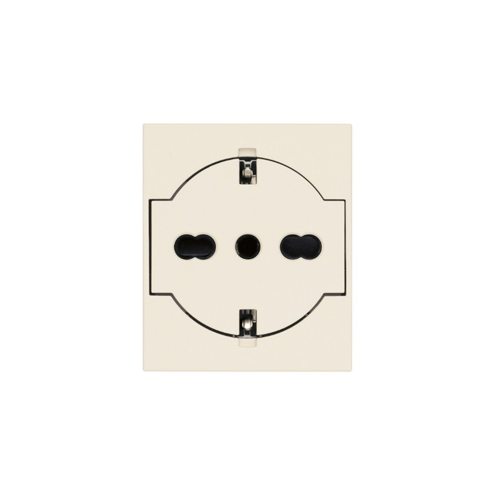 30211.C Плосък контакт SICURY Linea, 2P+E P40, унив. стандарт, с детска защита, 2М, Canvas, Vimar