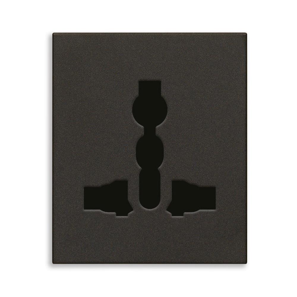 30257.G 2P+E 13A Мултистандартен контакт, 2М, Black, Vimar