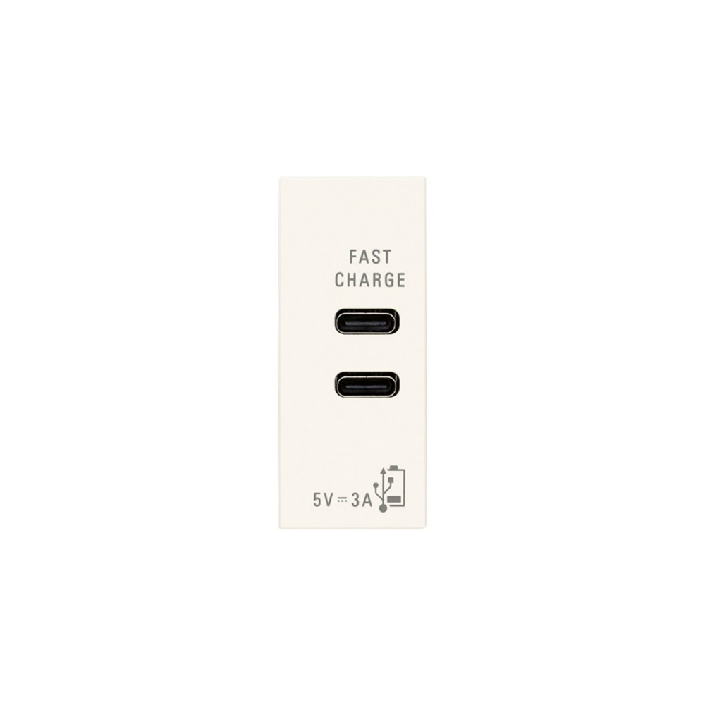 30292.CCB USB Контакт Linea, C+C 15W 3A 5V 1M, White, Vimar
