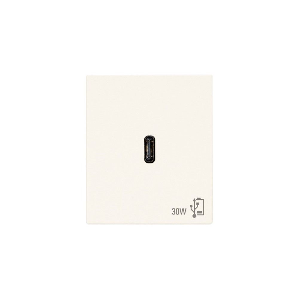 30298.B PD USB-C Контакт Linea, 2M 30W, White, Vimar