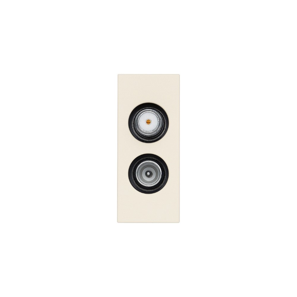 30302.01C TV/RD/SAT Смесена розетка Linea, 1M Male/Fimale изходи, 1D, Canvas, Vimar