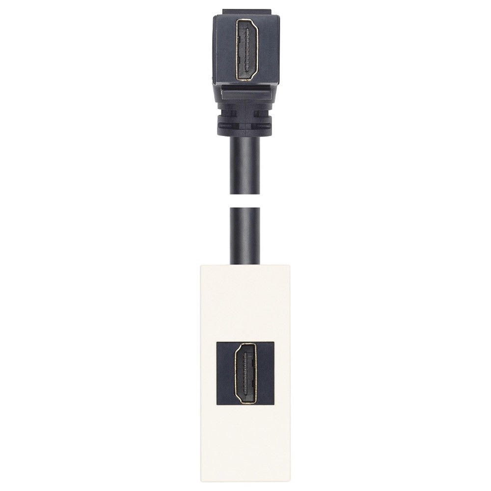 30346.HB HDMI Розетка Linea, с кабел на 90°, 1М, White, Vimar