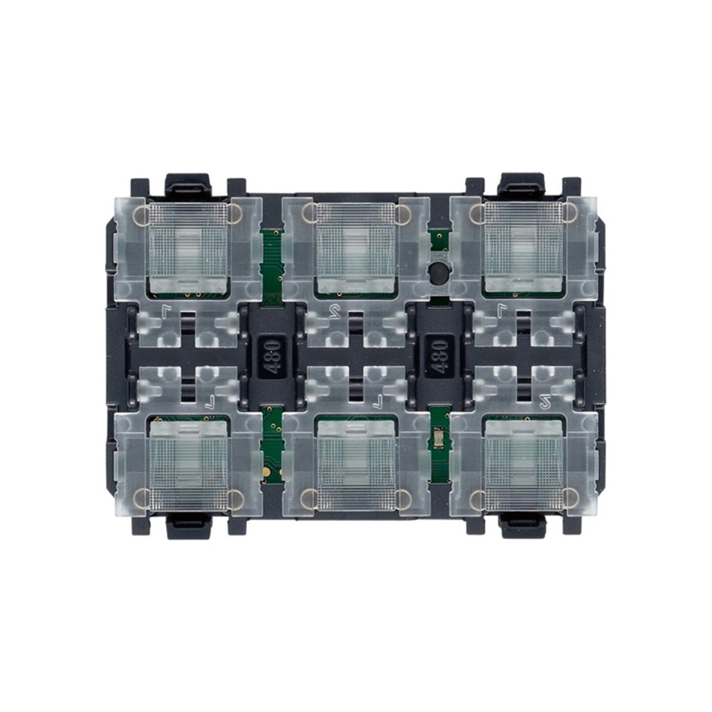 30585 6-бутонно управление Linea, KNX стандарт, 3M, RGB LED, Vimar