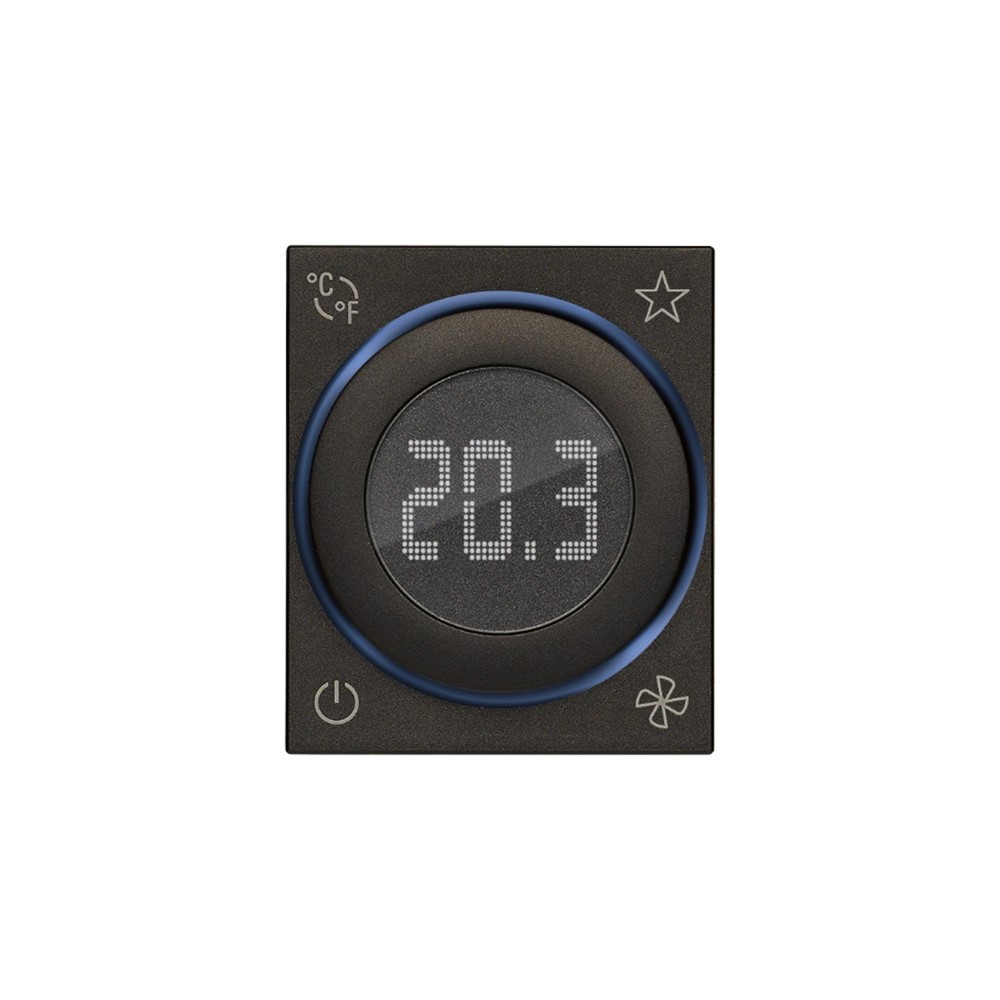 30811.G IoT dial thermostat FAN 2M black, Linea, Vimar_small