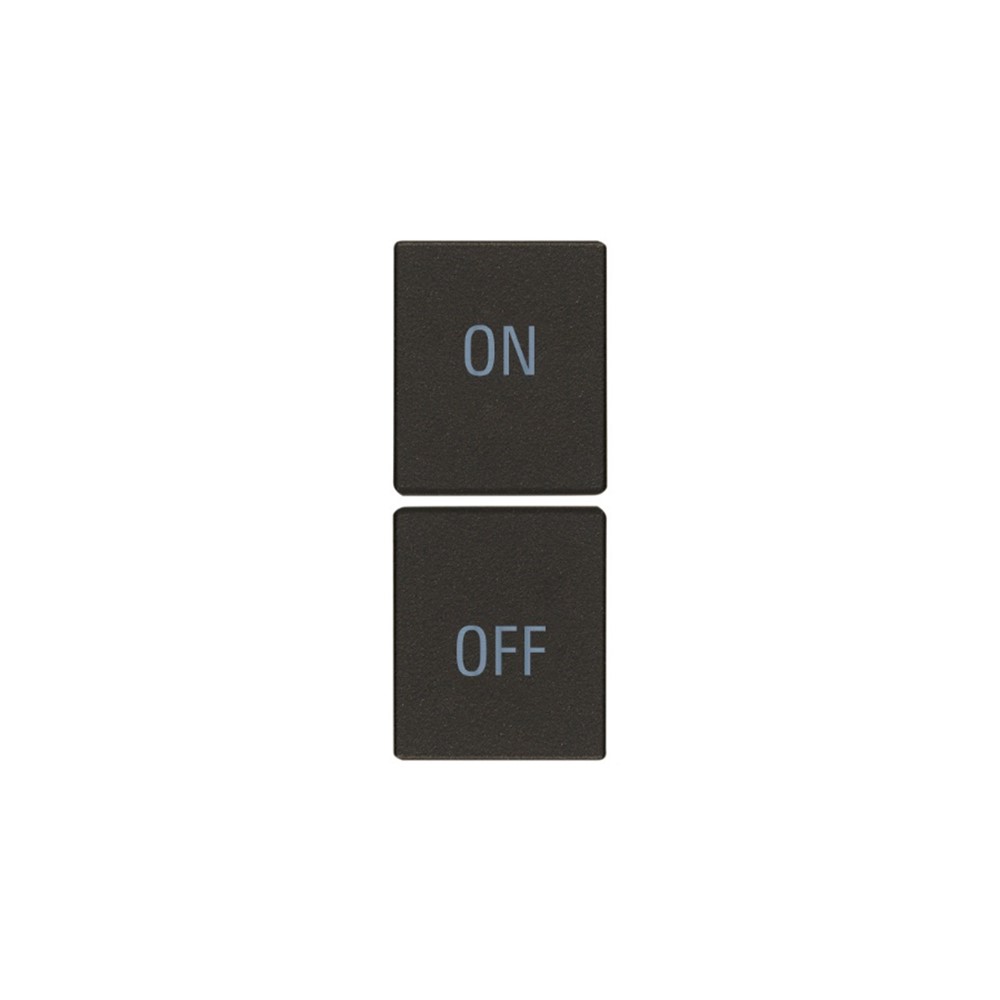 31480.YG 2 half buttons 1M ON/OFF symbols black, Linea, Vimar