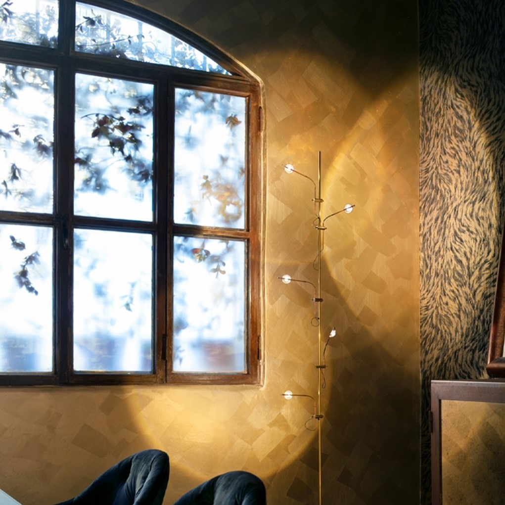 Wa Wa F Nickel standing lamp 110-240V Лампион Catellani&Smith_small