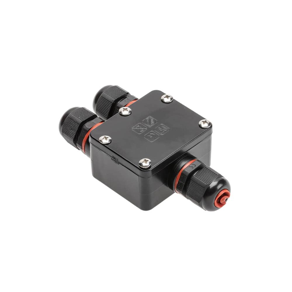 WZL-4  Водозащитен конектор "BOX" за три кабела 3х1,5mm², max.250V, IP67, черен GTV
