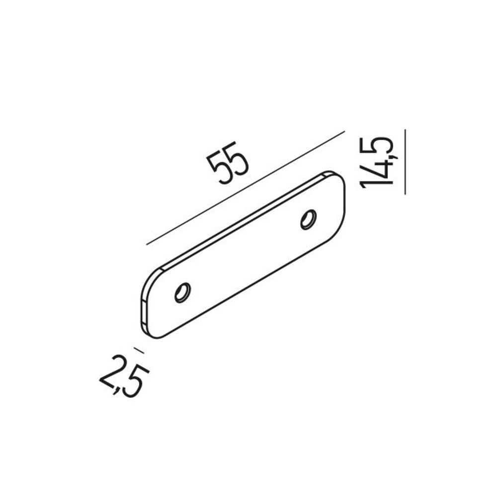 XNR01CK Планка XNET 2 бр. METAL ELEMENTS for LINEAR MECH. CONNECTION for REC. PRROFILES Arelux_small