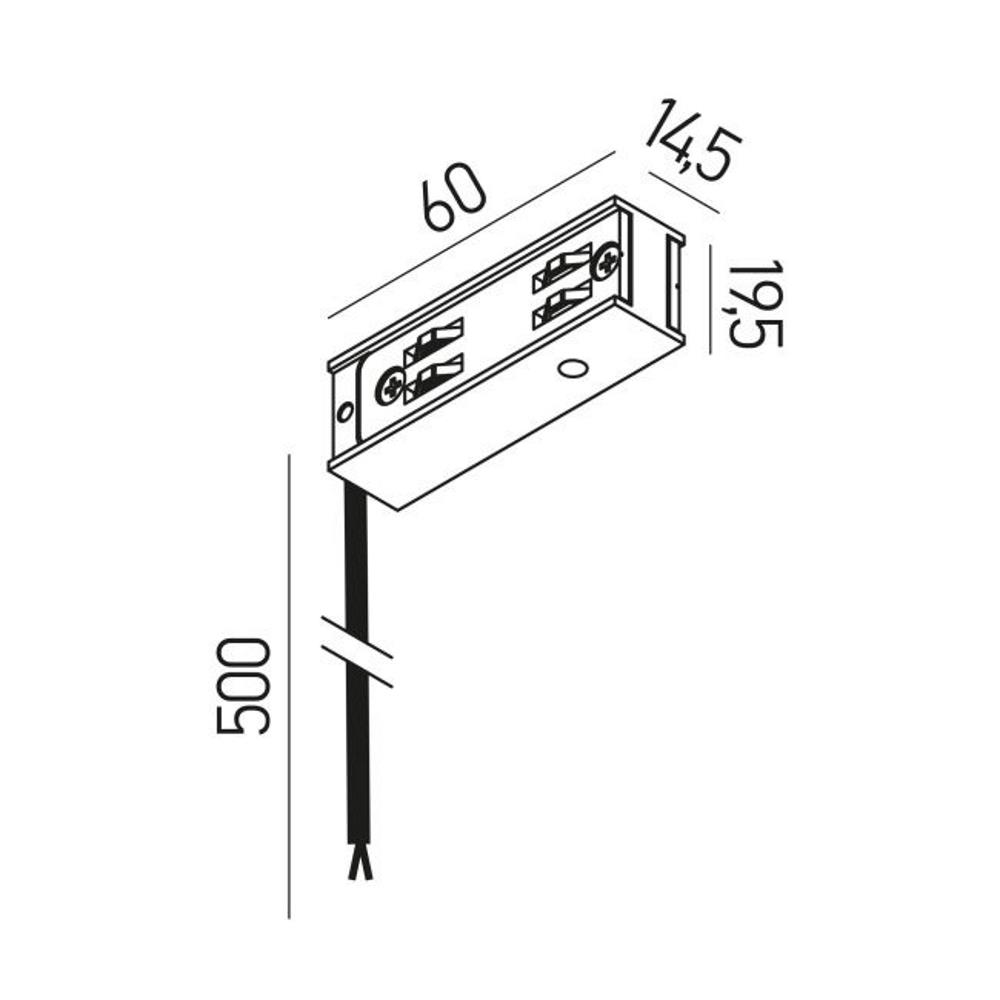 XNRS01PC0.5 Захранване XNET with 0.5m CABLE for REC./SURF. STRUCTURES Arelux_small