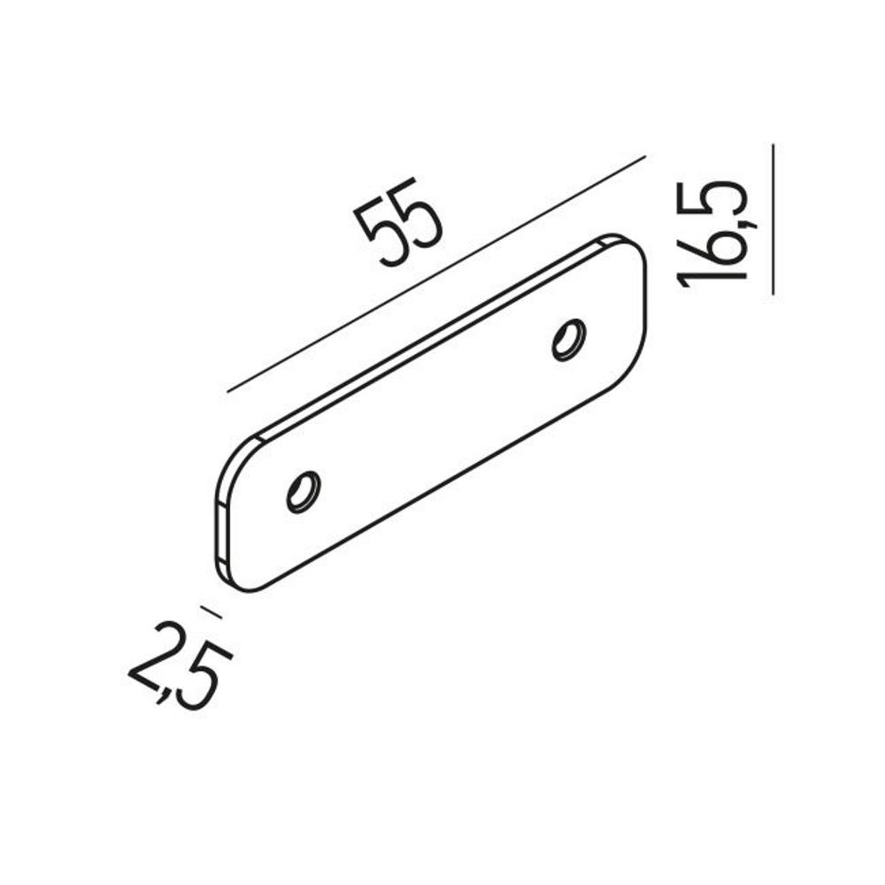XNS01CK Свързваща планка XNET SET of 2 ELEMENTS for LINEAR MECH. for SURF. PROFILES Arelux_small