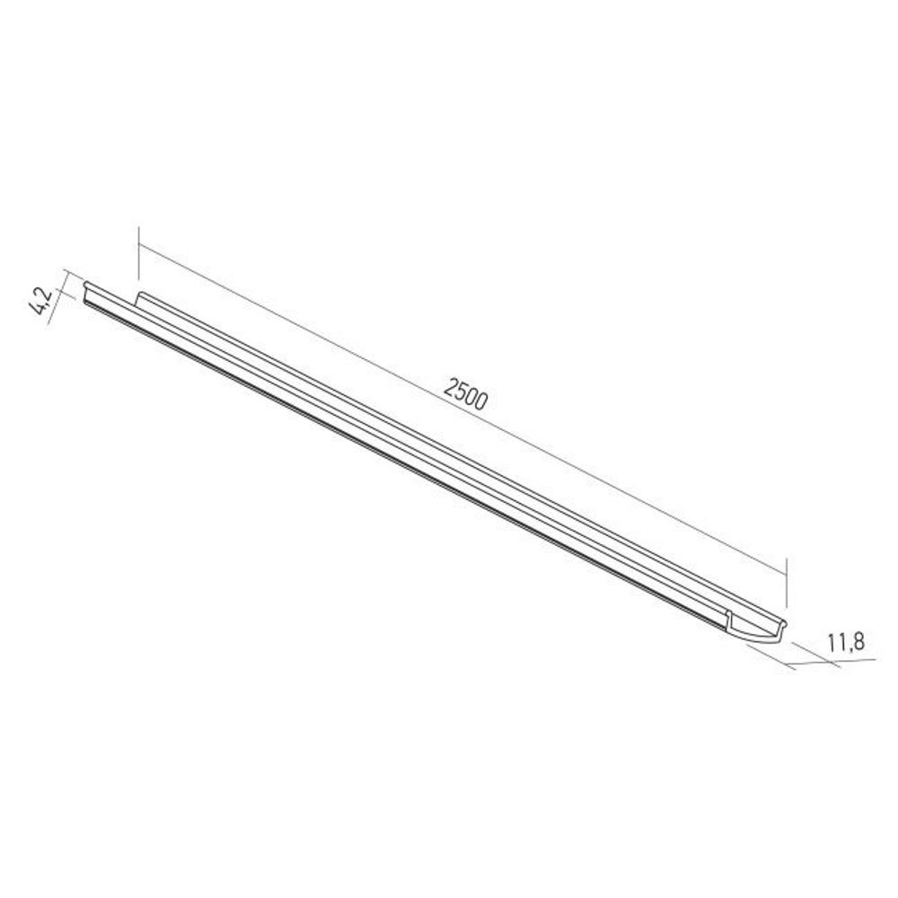 XNS01CV Дифузер XNET SATIN PLYCARBONATE 2.5m for the UPPER PART of SUSPENDED PROFILES Arelux_small