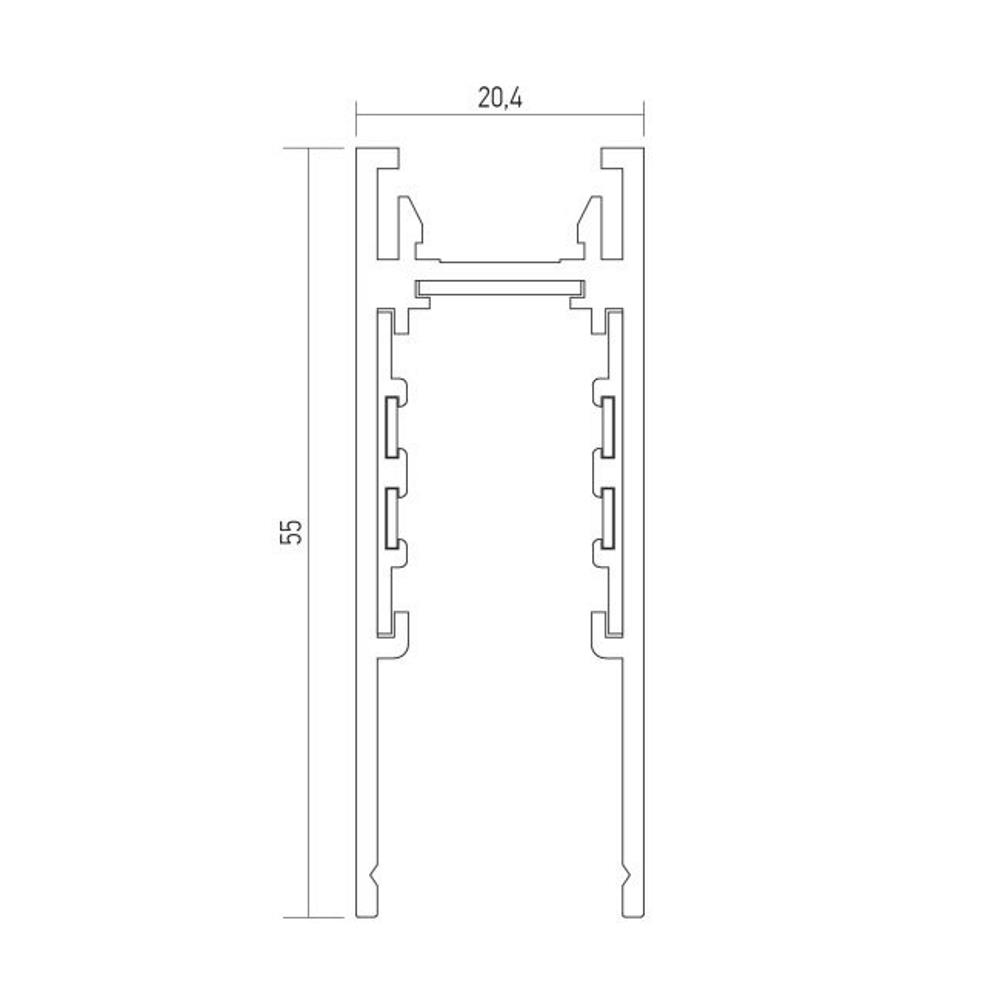 XNS01L Профил XNET SURFACE PROFILE 2.5m 48V DC IP40 SBK Arelux_small