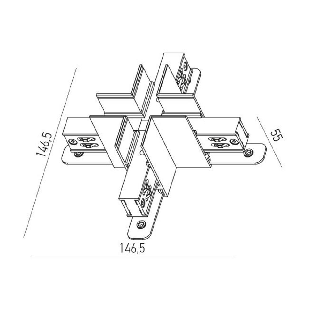 XNS01X Х-конектор XNET SURFACE X-CONNECTOR SAMPLE PLANE 48V DC IP40 SBK Arelux_small