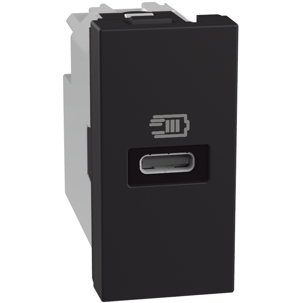 YD4192C USB Зарядно Light Now, Type C 1М, dark, Bticino