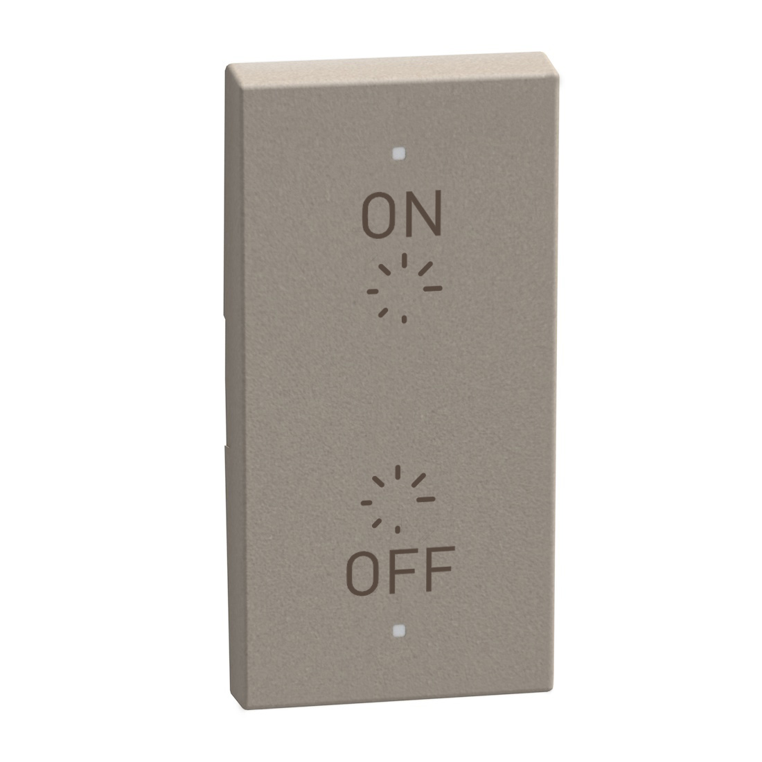 YG4911MHAI Лицев панел за ключ Light Now с 2 функции, символ On/Off и регулиране 1М, stone, Bticino