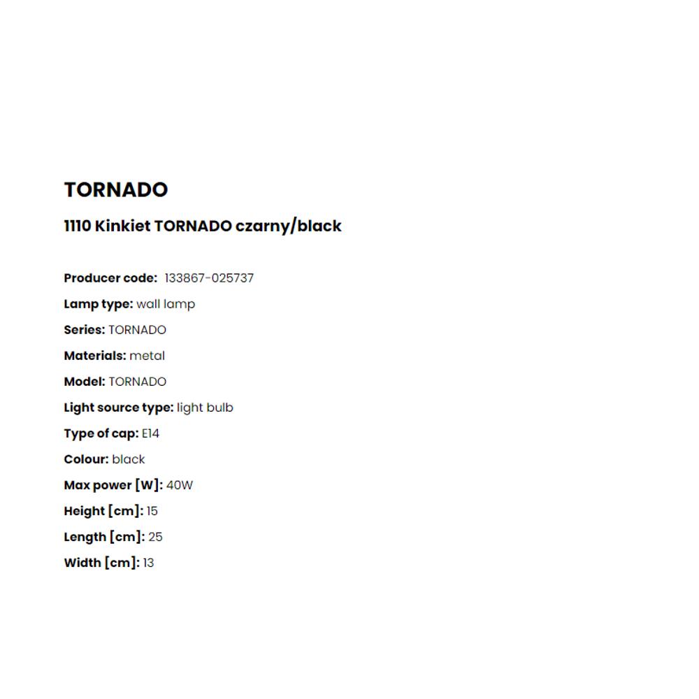 1110 Аплик Tornado 1x40W E14 black, Zuma Line_small