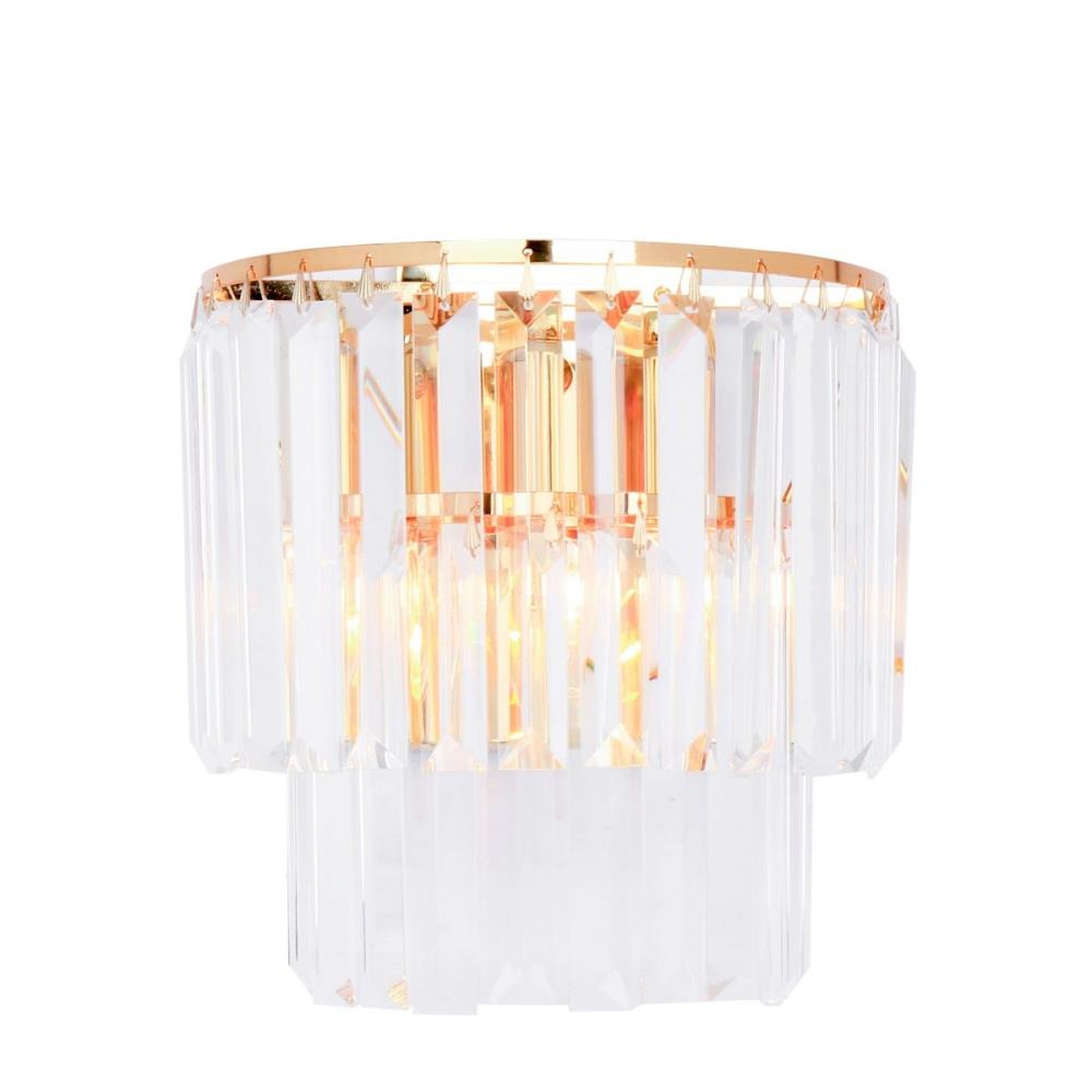 17106/2W-GLD Аплик Amedeo 2x40W E14 Crystal glass gold, Zuma Line