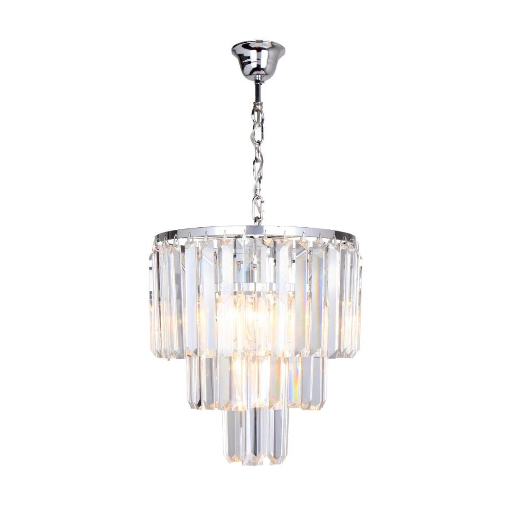 17106/3+1-CHR Полилей Amedeo 4x40W E14 Crystal glass chrome, Zuma Line