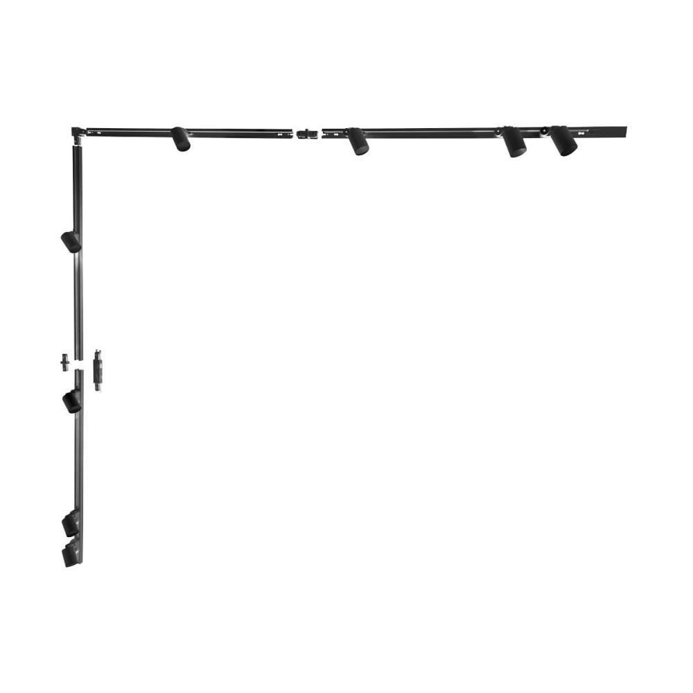 3019 Комплект 5, релсово осветление, монофазно, черен, Zuma Line