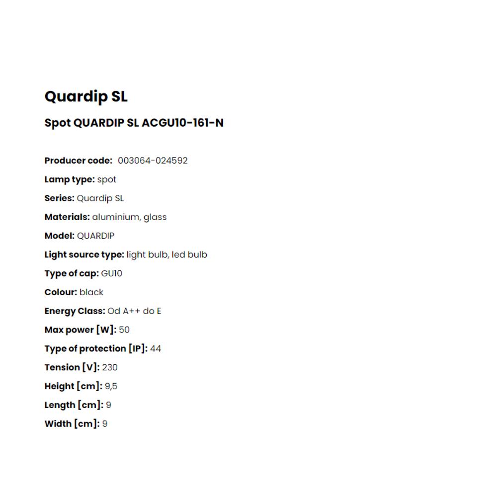 ACGU10-161-N Спот Quardip WL SL 1x50W GU10 aluminium black, glass, Zuma Line_small