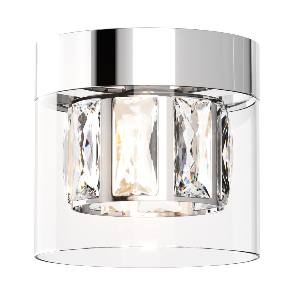 C0389-01A-F4AC Плафониера Gem 1x28W G9 chrome, Crystal, glass, Zuma Line