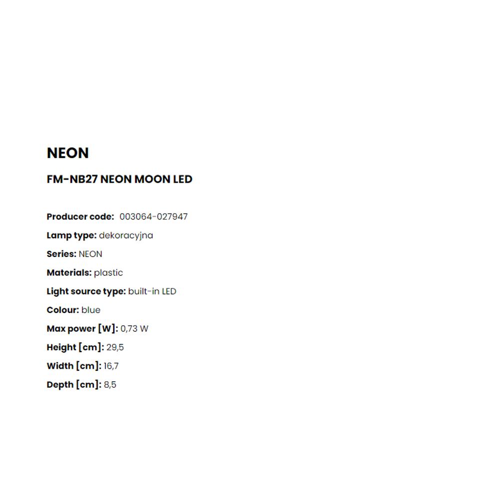 FM-NB27 LED Decor Neon-Moon Настолна LED декор. Neon-Moon, батерия, USB кабел, Zuma Line_small