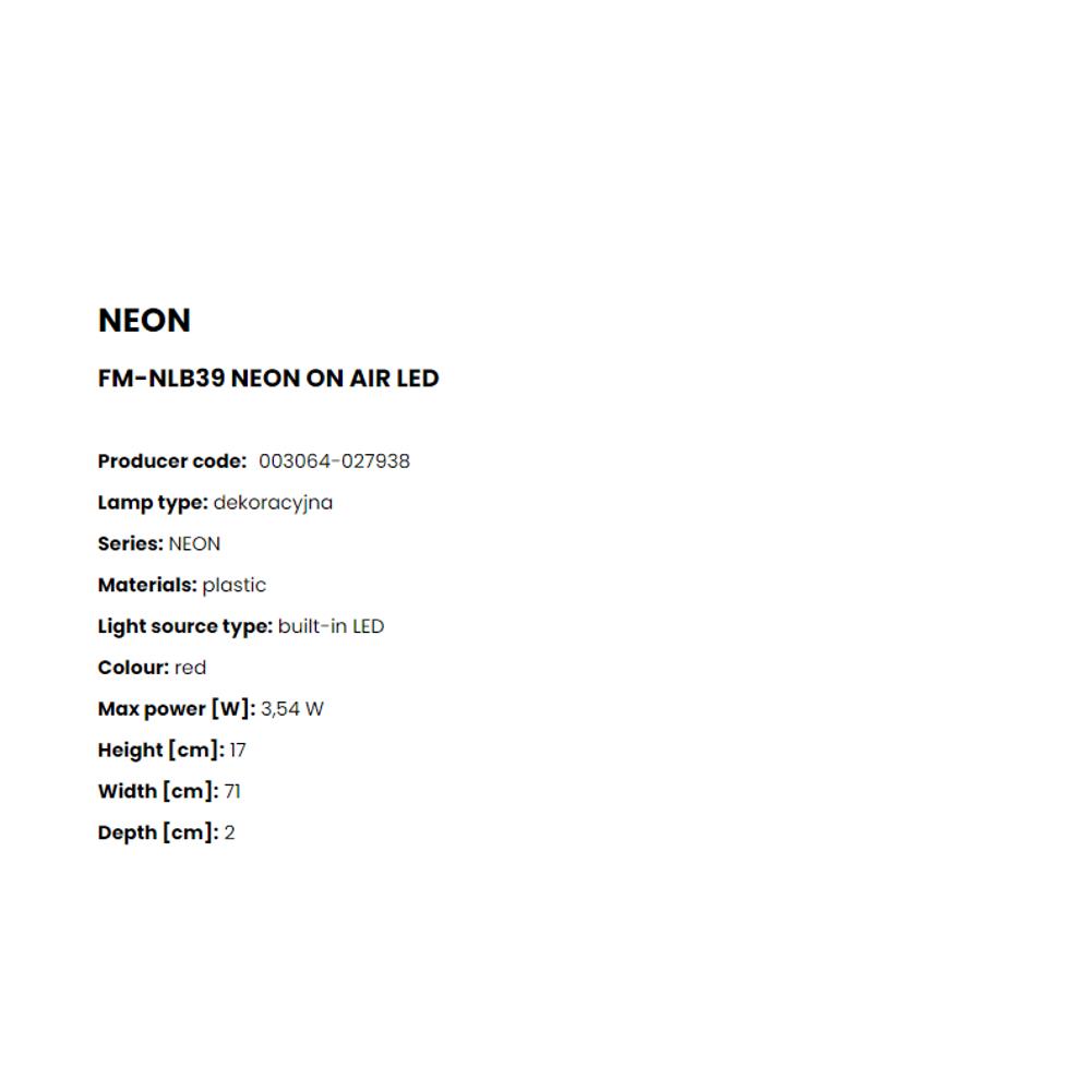 FM-NLB39 LED Decor Neon-On Air LED декор. за стена/плот Neon-On Air, 100-240V, USB кабел, Zuma Line_small