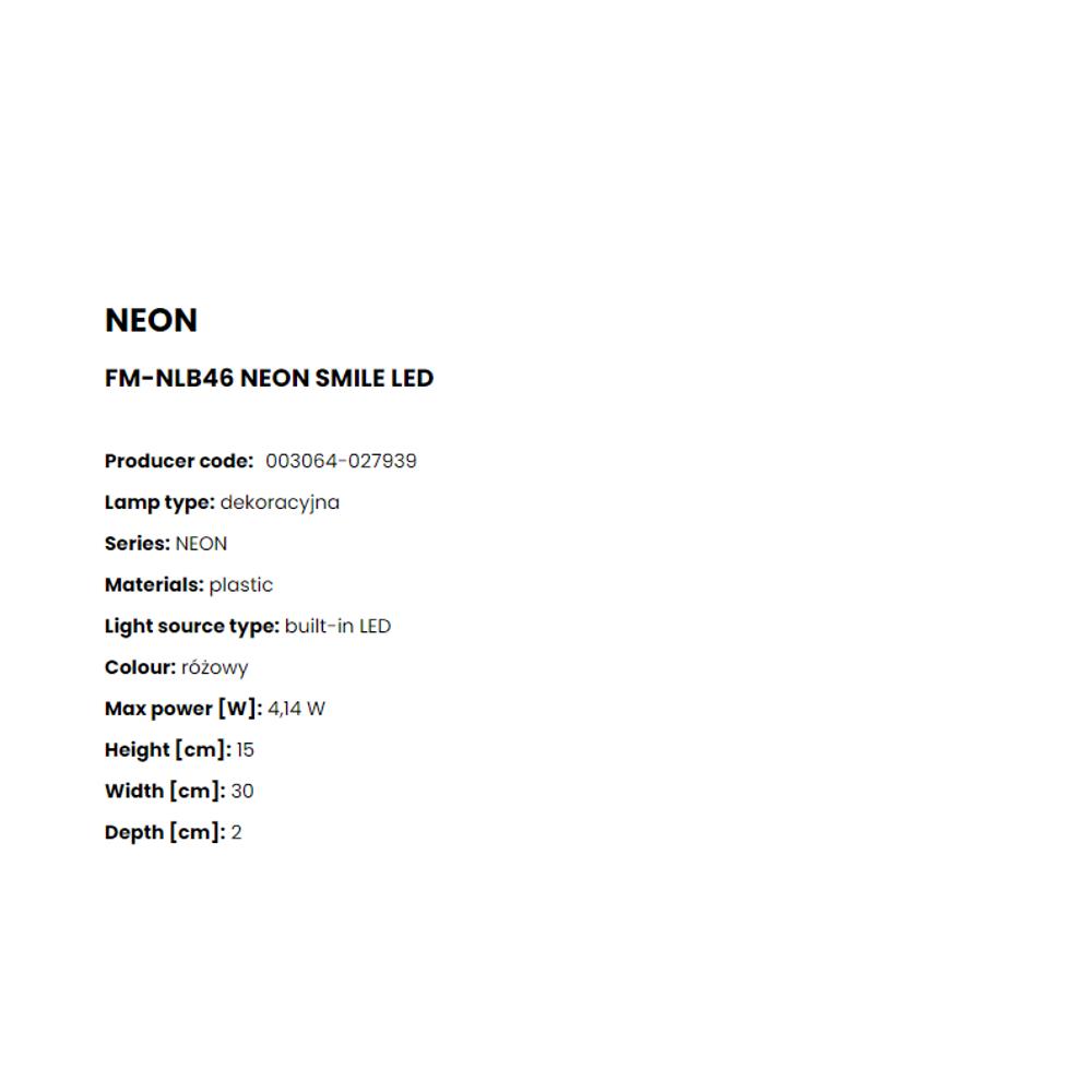FM-NLB46 LED Decor Neon-Smile LED декор. за стена/плот Neon-Smile, 100-240V, USB кабел, Zuma Line_small