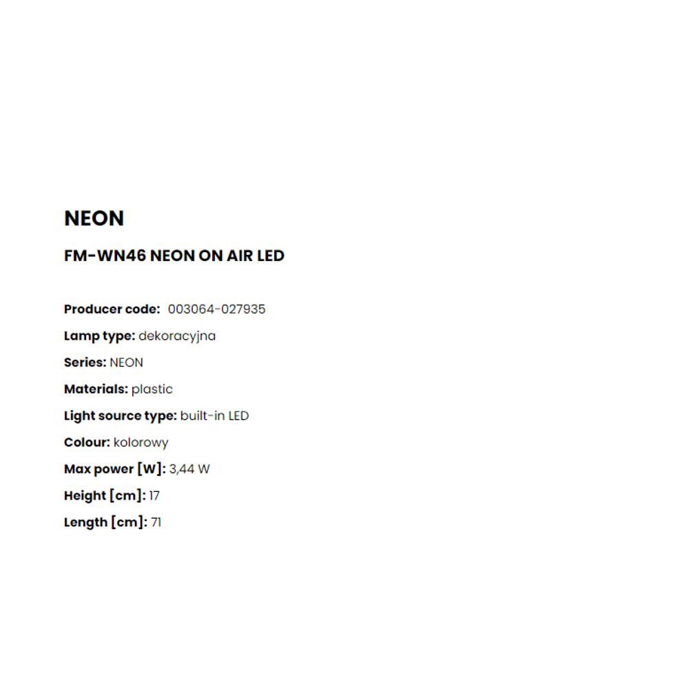 FM-WN46 LED Décor Neon-On Air LED декор. за стена Neon-On Air, 100-240V, USB кабел, Zuma Line_small