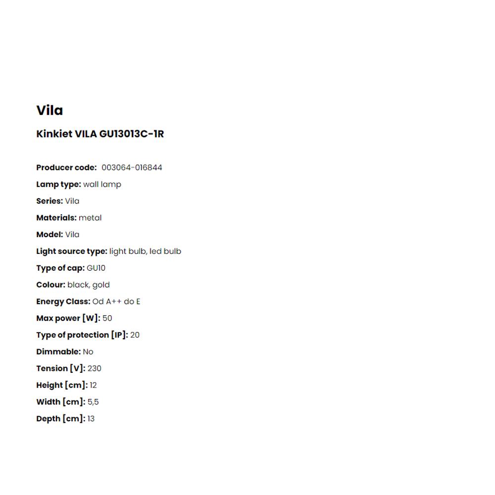 GU13013C-1R Аплик Vila 1x50W GU10 black, gold, Zuma Line_small