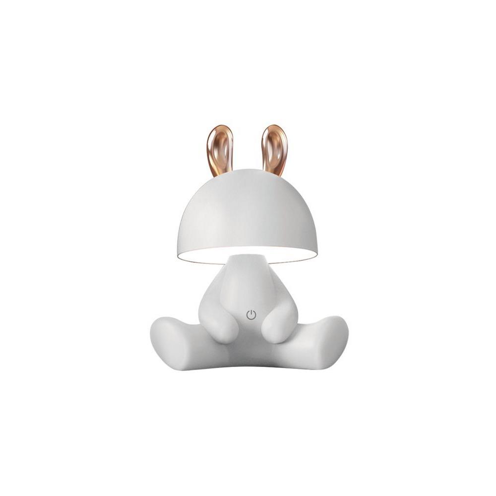 KDR-6301-WH Настолна лампа Bunny 3W 4000K LM 80 22х17х27,5 см ABS, PP, white, Zuma Line