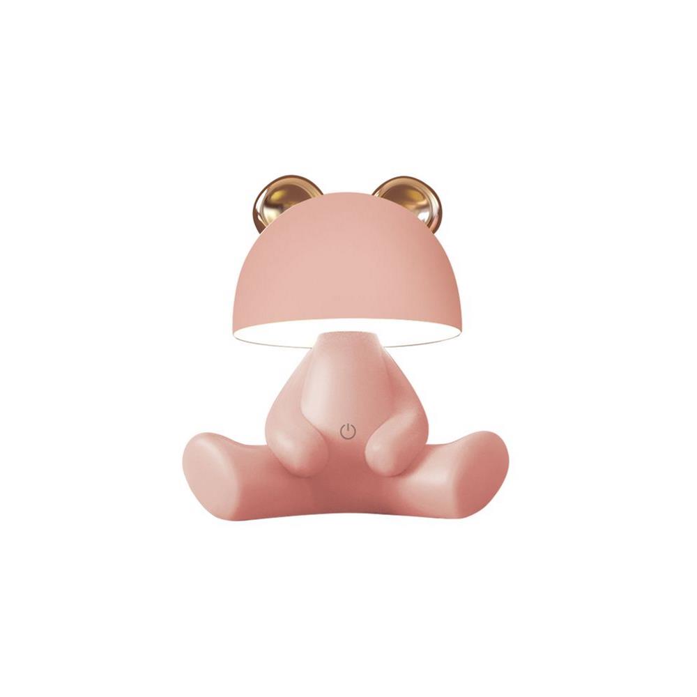 KDR-6303-PK Настолна лампа Bear 3W 4000K LM 80 22х17х24 см, ABS, PP, pink, Zuma Line