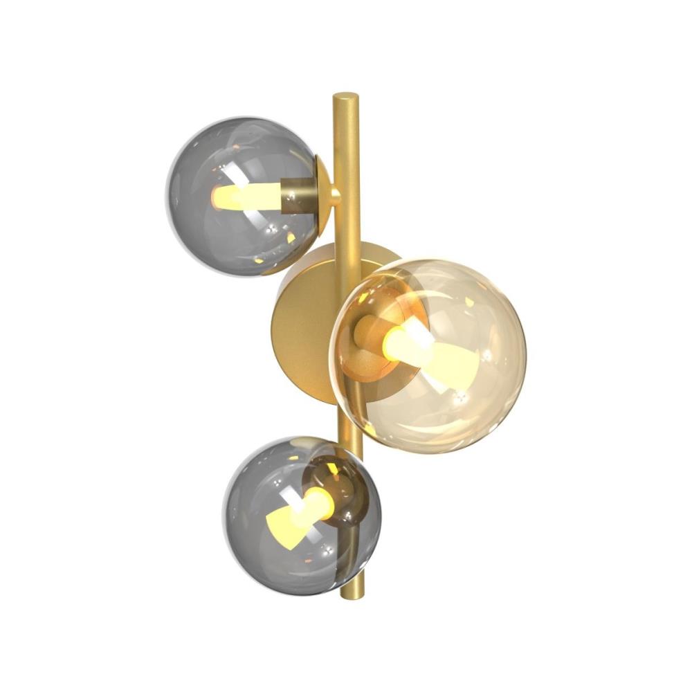 MB5918-3-EGN Аплик Villa 3x3,5W G9 W19 L22,5 H30 gold glass amber, gray, Zuma Line