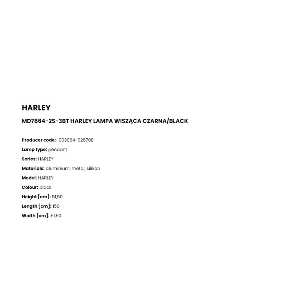 MD7864-2S-3BT Пендел Harley 31W LED 3600LM 3000K Ø51,5 H150 black, Zuma Line_small