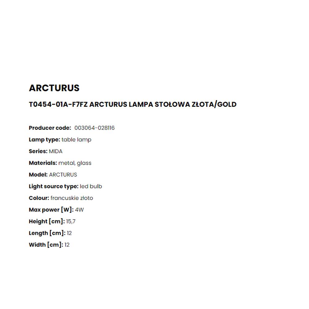 T0454-01A-F7FZ Настолна лампа Arcturus 1x4W G9 gold, chrome, glass, Zuma Line_small
