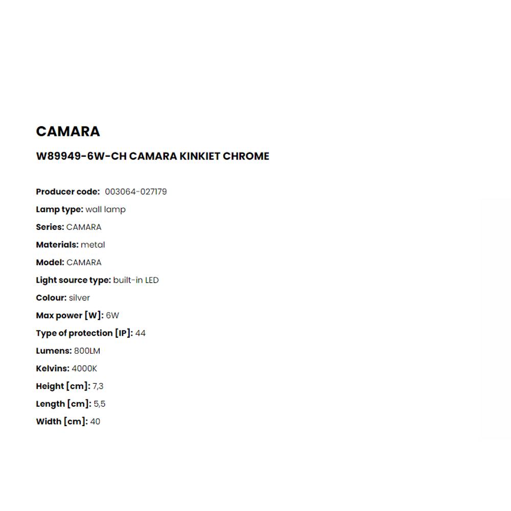 W89949-6W-CH Аплик Camara 6W LED 800LM 4000K W5,5 L40 H7,3 chrome, Zuma Line_small