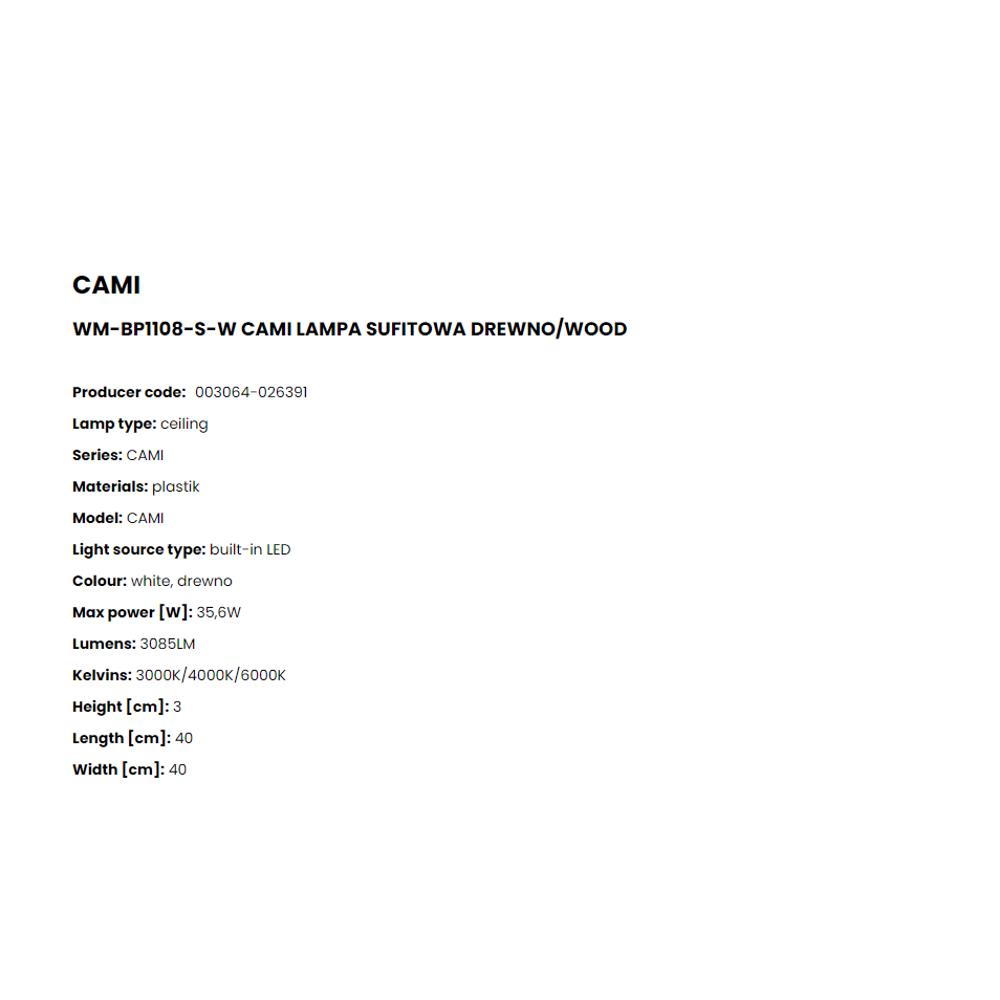 WM-BP1108-S-W Плафониера Cami 36W LED 3085LM 3000K/4000K/6500K plastic wood white, Zuma Line_small
