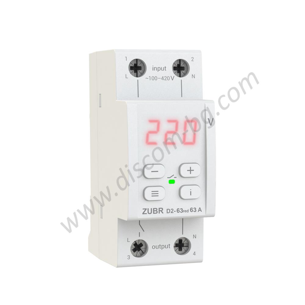 ZUBRD2-63R  Реле за контрол на напрежението 63A, Червено, DS Electronics