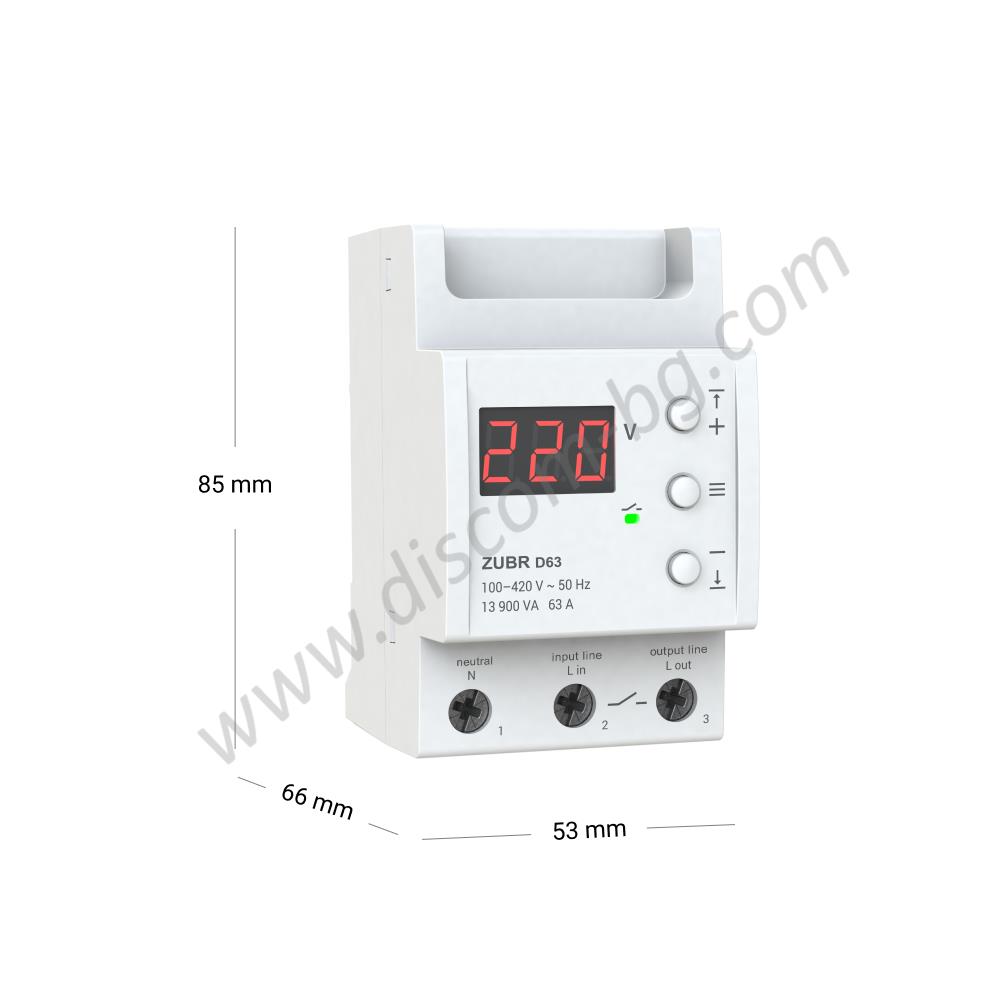 ZUBRD63 Реле за контрол на напрежението 63A, DS Electronics_small