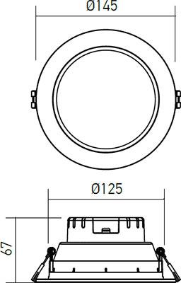 EV02NW Осветително тяло XEVO ROUND IP20/IP44 12W 200-240V AC 4000K 90°, Arelux_small