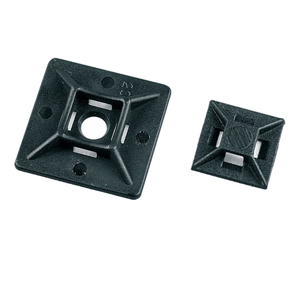 EC84048 Основа за кабелни превръзки черна лепяща 27*27*4.8, Elettrocanali