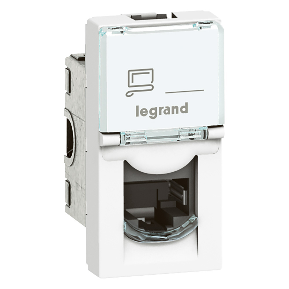 076561 Розетка RJ45 UTP кат.6 1M бяла Mosaic , Legrand