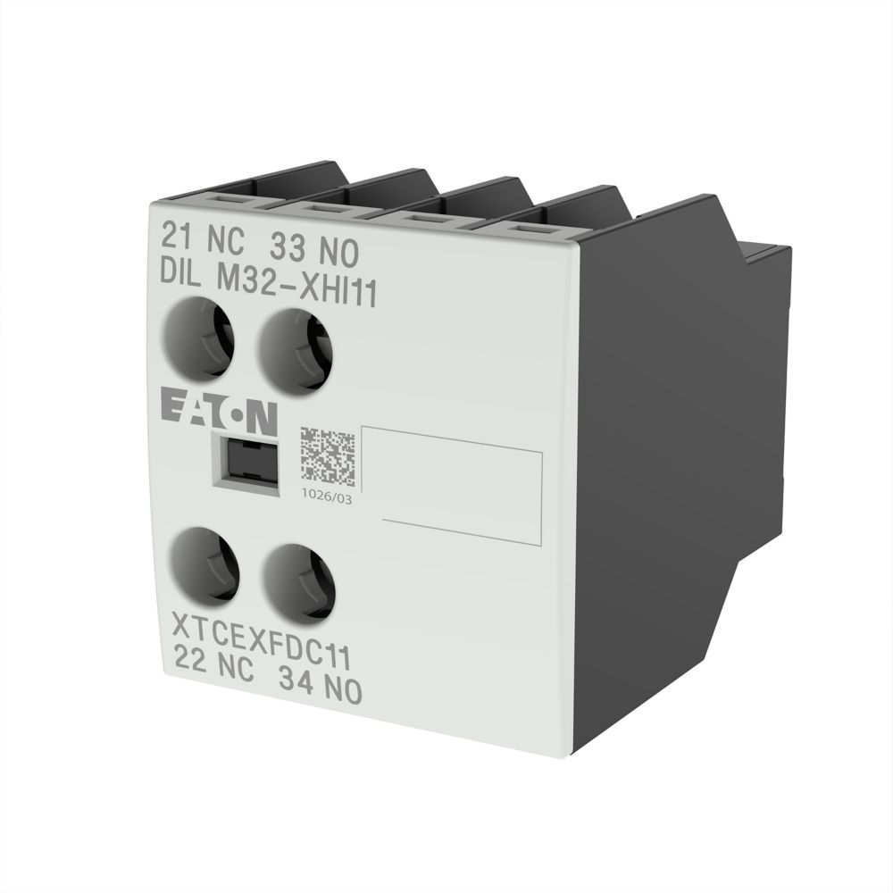 277376 DILM32-XHI11 - Фронт контактен блок, 2P(4P), 1NO+1NC за DILM7-M38, Eaton